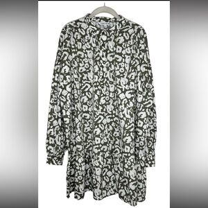 Elizabeth and James Stylish Green and White Women's dress